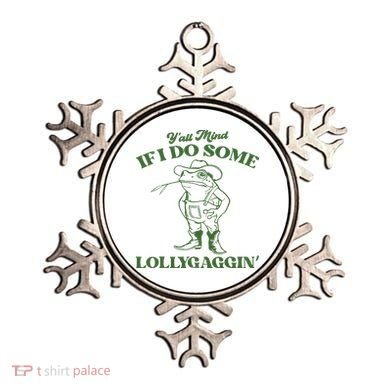 Yall Mind If I Do Some Lollygagging Cowboy Frog Ornament