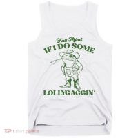 Yall Mind If I Do Some Lollygagging Cowboy Frog Tank Top thumb 0