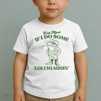 Yall Mind If I Do Some Lollygagging Cowboy Frog Toddler T-Shirt thumb 2