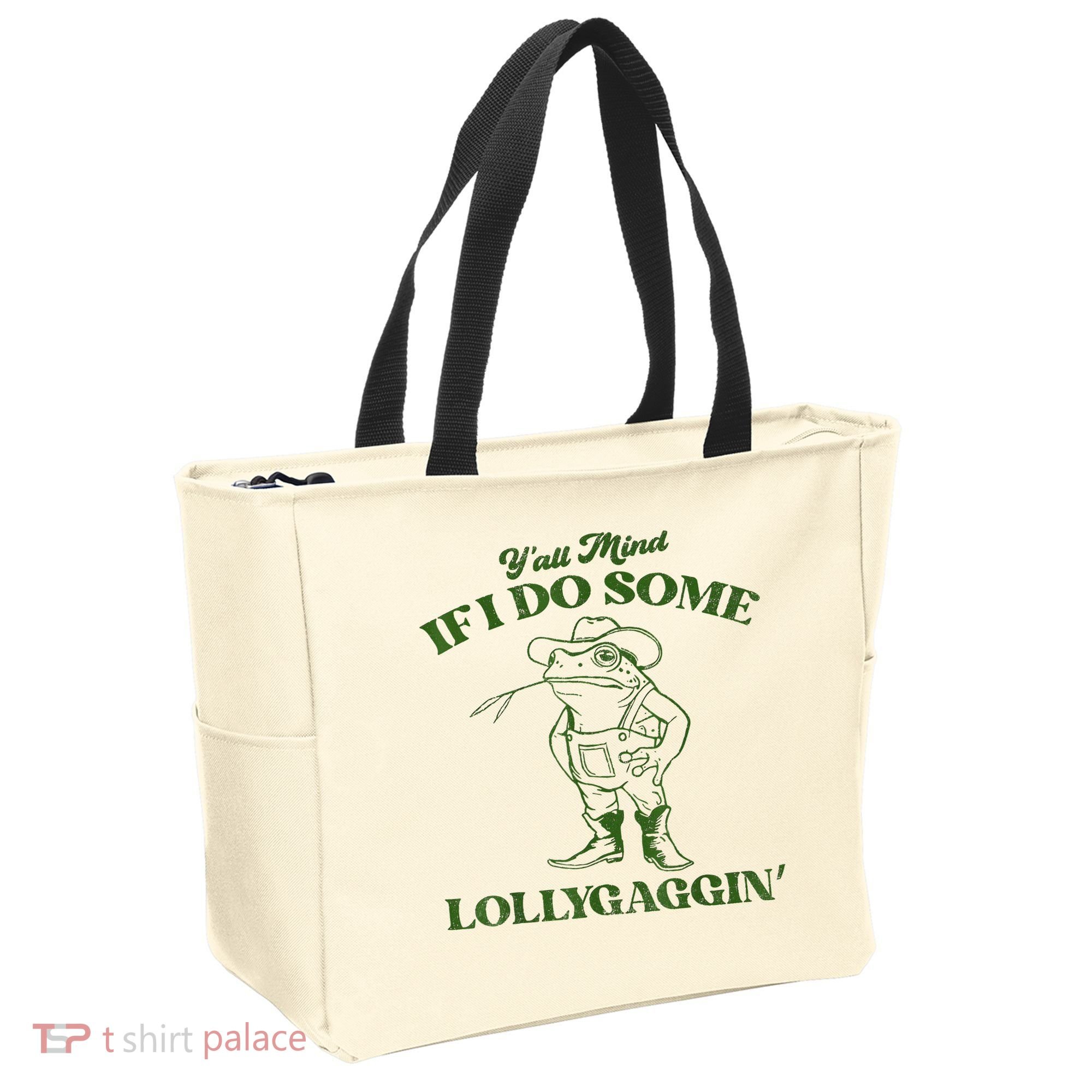 YAll Mind If I Do Some Lollygagging Cowboy Frog Tote Bag