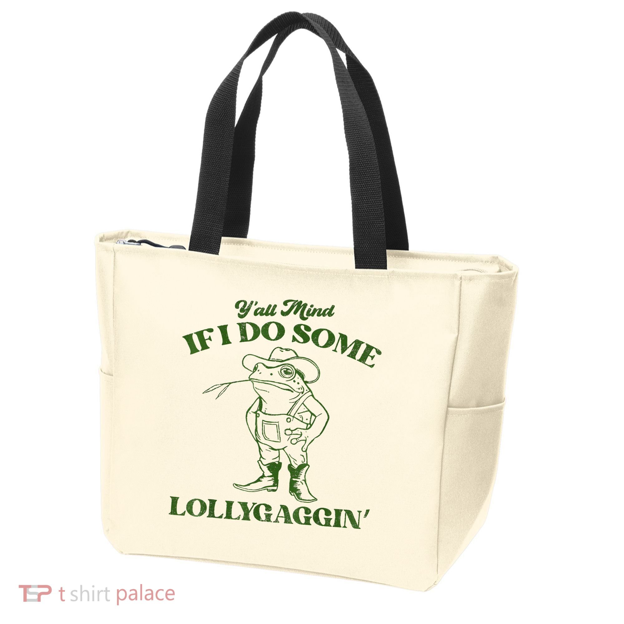 YAll Mind If I Do Some Lollygagging Cowboy Frog Tote Bag