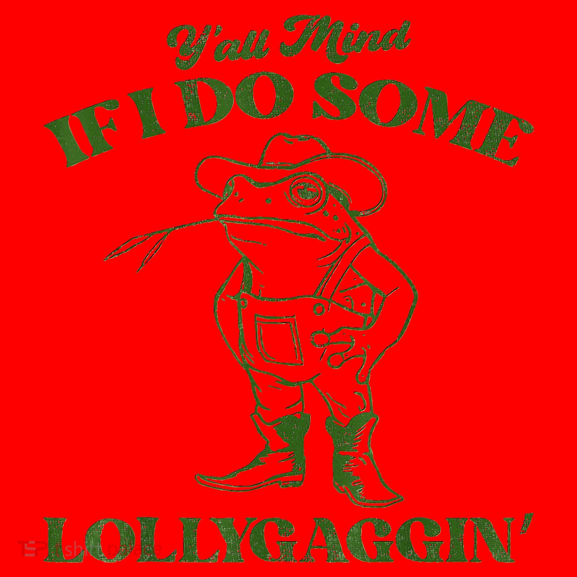 YAll Mind If I Do Some Lollygagging Cowboy Frog Santa Hat
