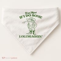 YAll Mind If I Do Some Lollygagging Cowboy Frog USA-Made Doggie Bandana thumb 0