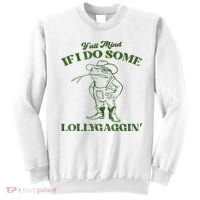 YAll Mind If I Do Some Lollygagging Cowboy Frog Sweatshirt thumb 0