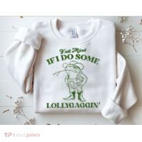 YAll Mind If I Do Some Lollygagging Cowboy Frog Sweatshirt thumb 2