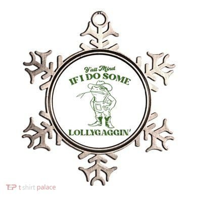 YAll Mind If I Do Some Lollygagging Cowboy Frog Ornament