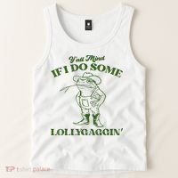 YAll Mind If I Do Some Lollygagging Cowboy Frog Tank Top thumb 2