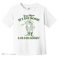 YAll Mind If I Do Some Lollygagging Cowboy Frog Toddler T-Shirt thumb 0