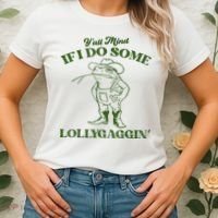 YAll Mind If I Do Some Lollygagging Cowboy Frog Women's T-Shirt thumb 2