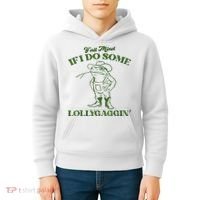 YAll Mind If I Do Some Lollygagging Cowboy Frog Kids Hoodie thumb 4
