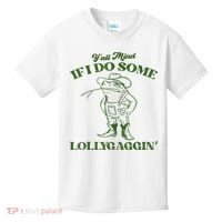 YAll Mind If I Do Some Lollygagging Cowboy Frog Kids T-Shirt thumb 0