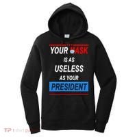Your Mask Is As Useless As Your President Women's Hoodie thumb 0