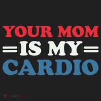 Your Mom Is My Cardio Funny Saying Golf Towel thumb 3