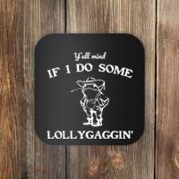 YAll Mind If I Do Some Lollygaggin Cute Frog Coaster thumb 0