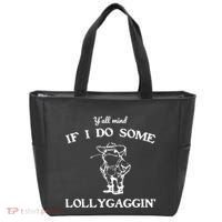 YAll Mind If I Do Some Lollygaggin Cute Frog Tote Bag thumb 0