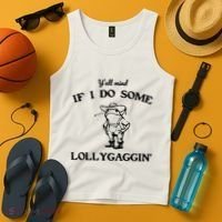 YAll Mind If I Do Some Lollygaggin Cute Frog Tank Top thumb 4