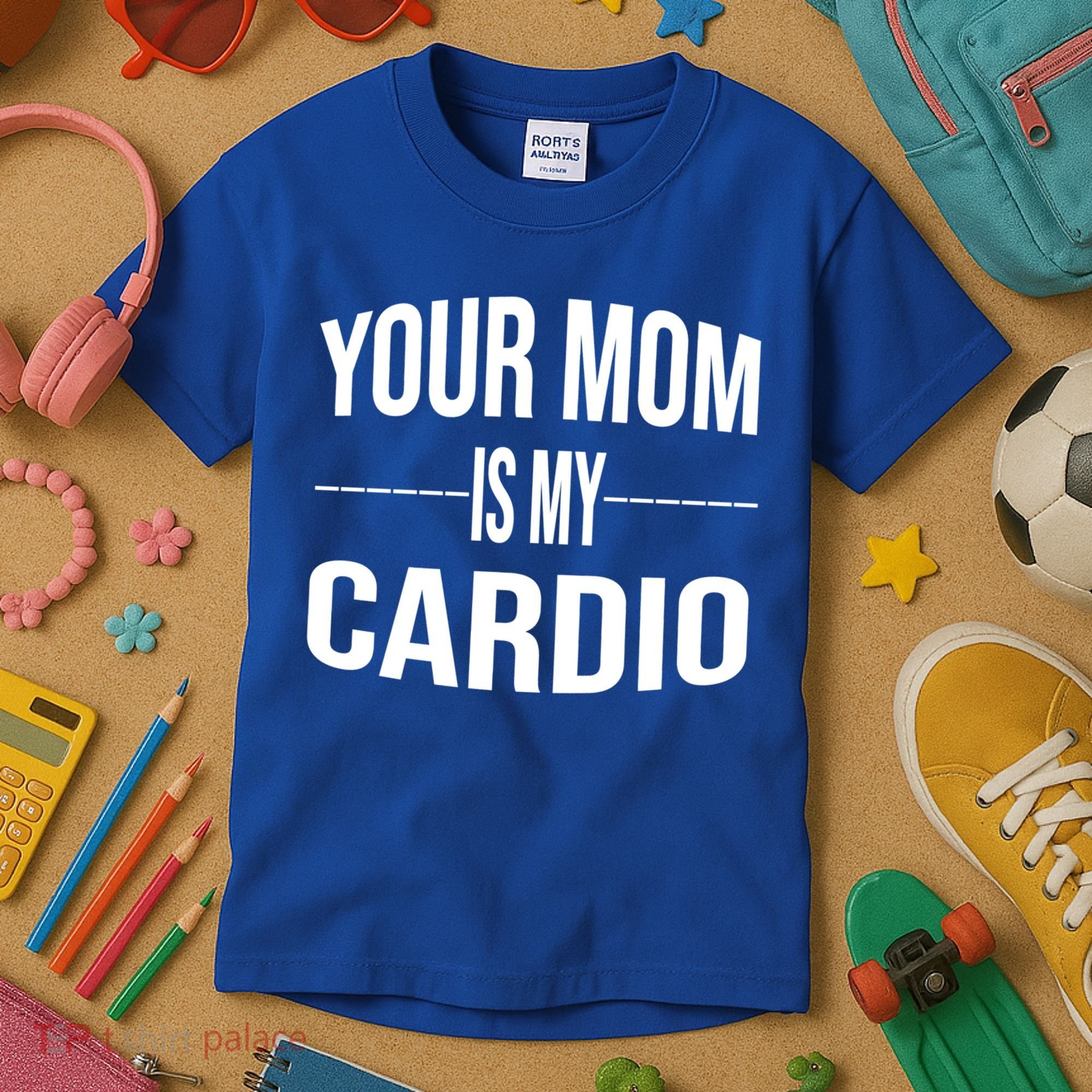 Your Mom Is My Cardio Funny Gym Saying Meaningful Gift Kids T-Shirt