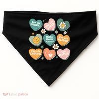 You Matter Kindness Be Kind Groovy Mental Health Matters USA-Made Doggie Bandana thumb 0