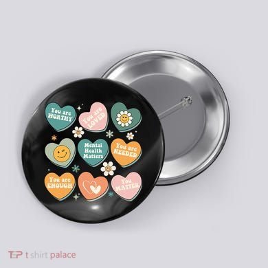 You Matter Kindness Be Kind Groovy Mental Health Matters Button