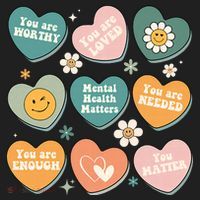 You Matter Kindness Be Kind Groovy Mental Health Matters Hat thumb 2