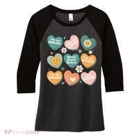 You Matter Kindness Be Kind Groovy Mental Health Matters Women's Tri-Blend 3/4-Sleeve Raglan Shirt thumb 0