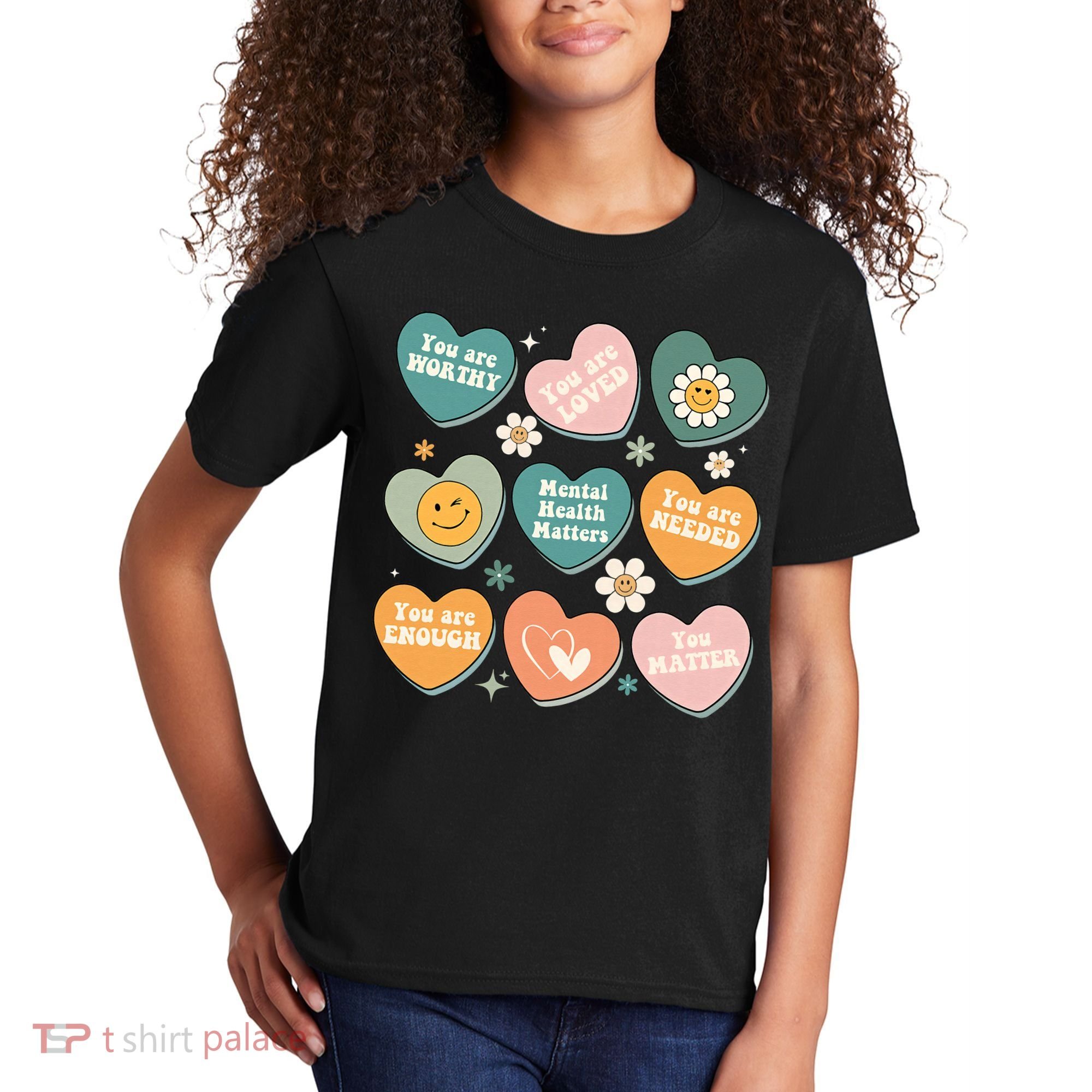 You Matter Kindness Be Kind Groovy Mental Health Matters Kids T-Shirt