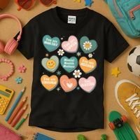 You Matter Kindness Be Kind Groovy Mental Health Matters Kids T-Shirt thumb 3