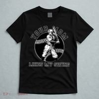 Your Mom Likes My Swing Funny Baseball T-Shirt thumb 5