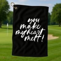 You Make My Heart Melt Cute Gift Golf Towel thumb 1