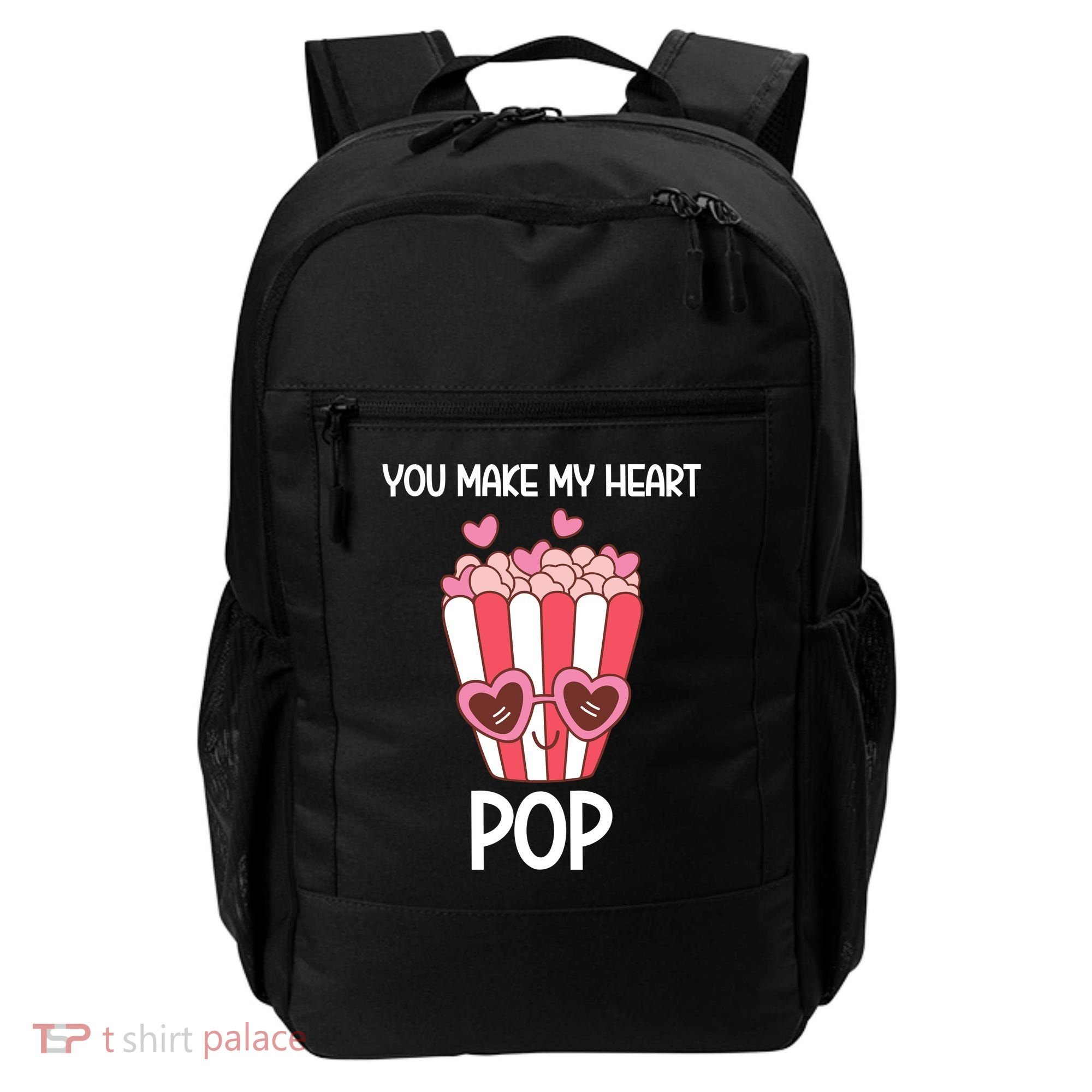 You Make My Heart Pop Funny Popcorn Backpack
