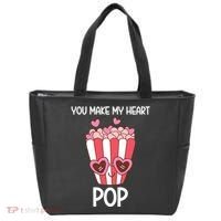 You Make My Heart Pop Funny Popcorn Tote Bag thumb 0