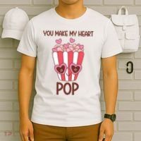 You Make My Heart Pop Funny Popcorn T-Shirt thumb 6