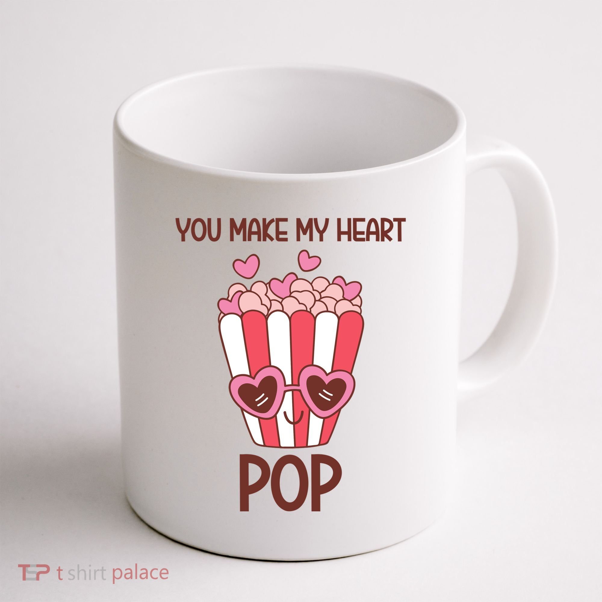 You Make My Heart Pop Funny Popcorn Coffee Mug