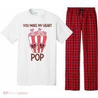 You Make My Heart Pop Funny Popcorn Pajama Set thumb 0