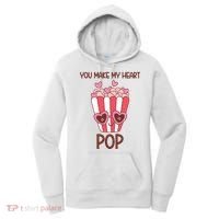 You Make My Heart Pop Funny Popcorn Women's Hoodie thumb 0