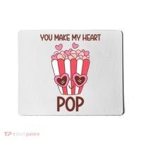 You Make My Heart Pop Funny Popcorn Mousepad thumb 0