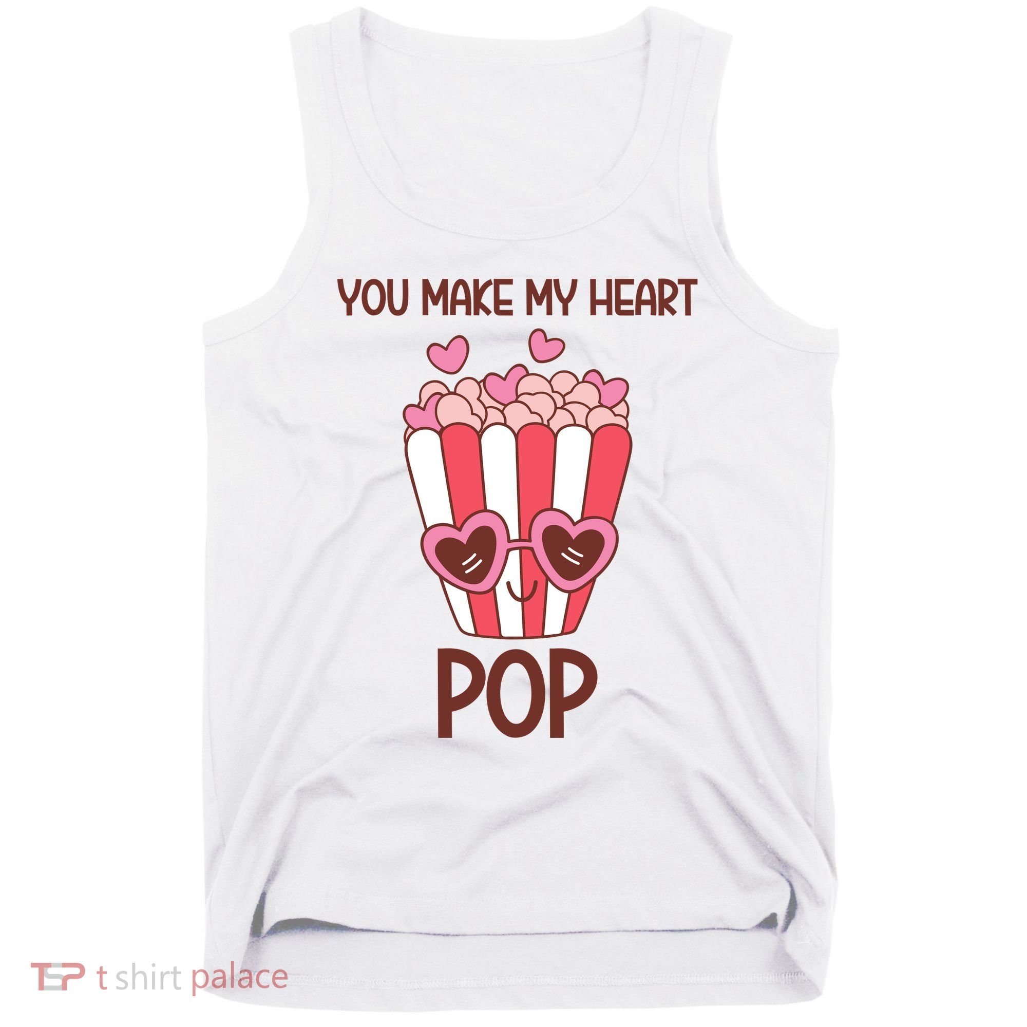 You Make My Heart Pop Funny Popcorn Tank Top