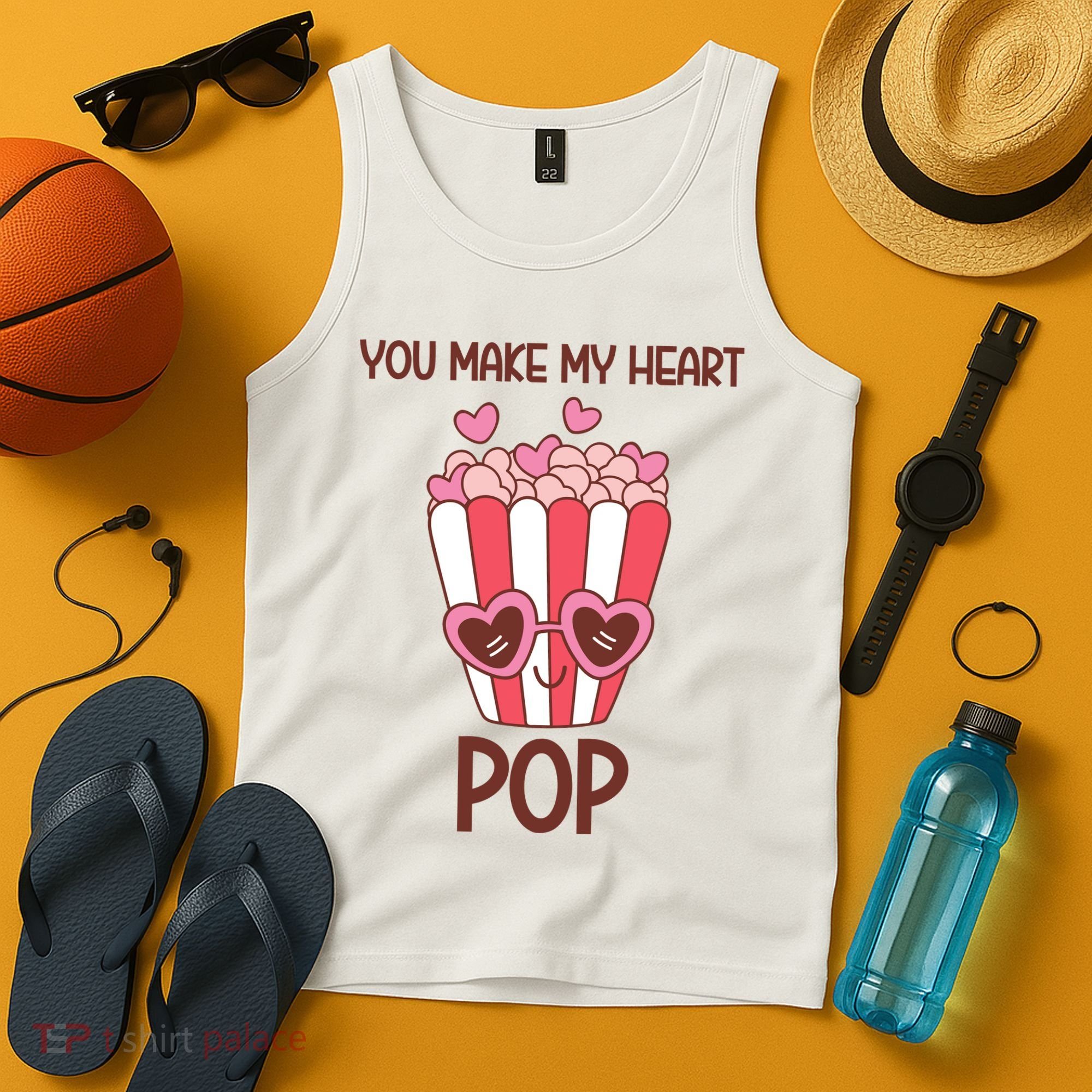 You Make My Heart Pop Funny Popcorn Tank Top