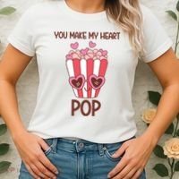 You Make My Heart Pop Funny Popcorn Women's T-Shirt thumb 2