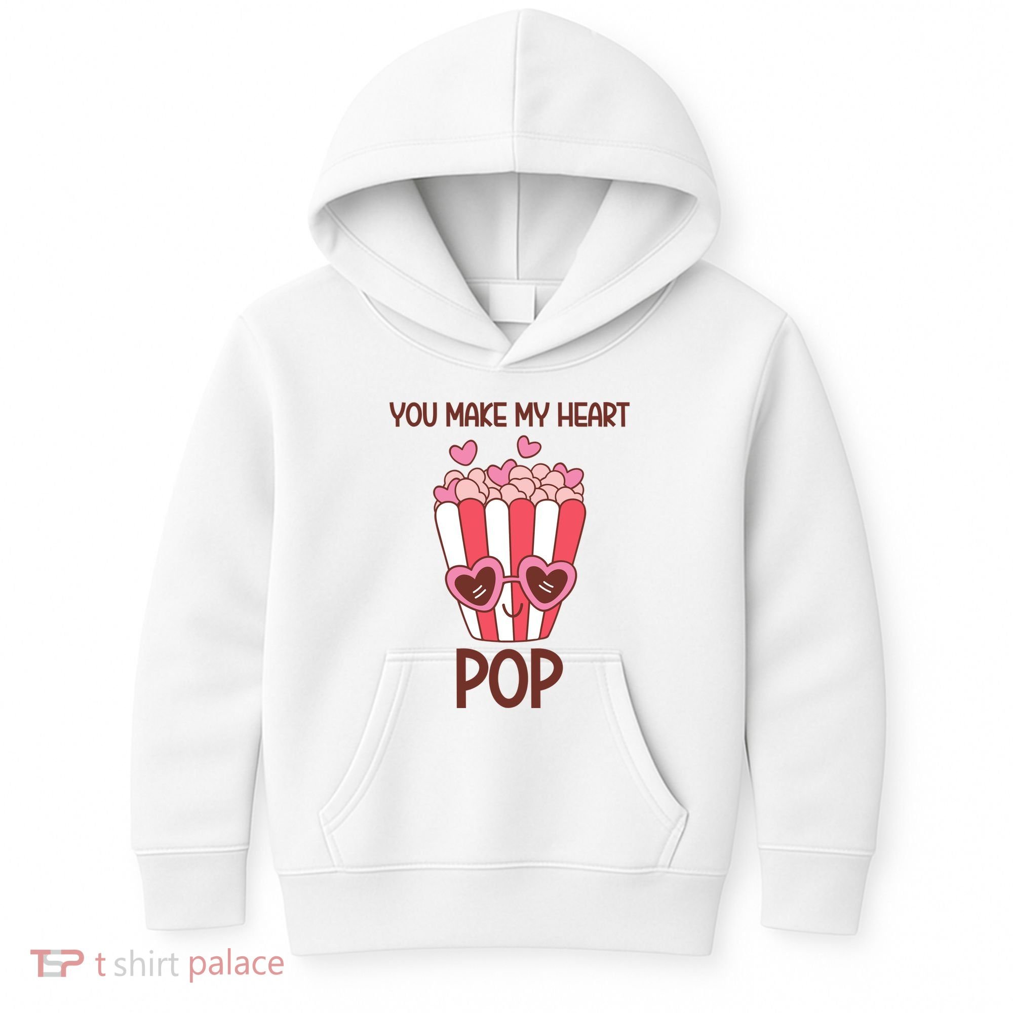 You Make My Heart Pop Funny Popcorn Kids Hoodie