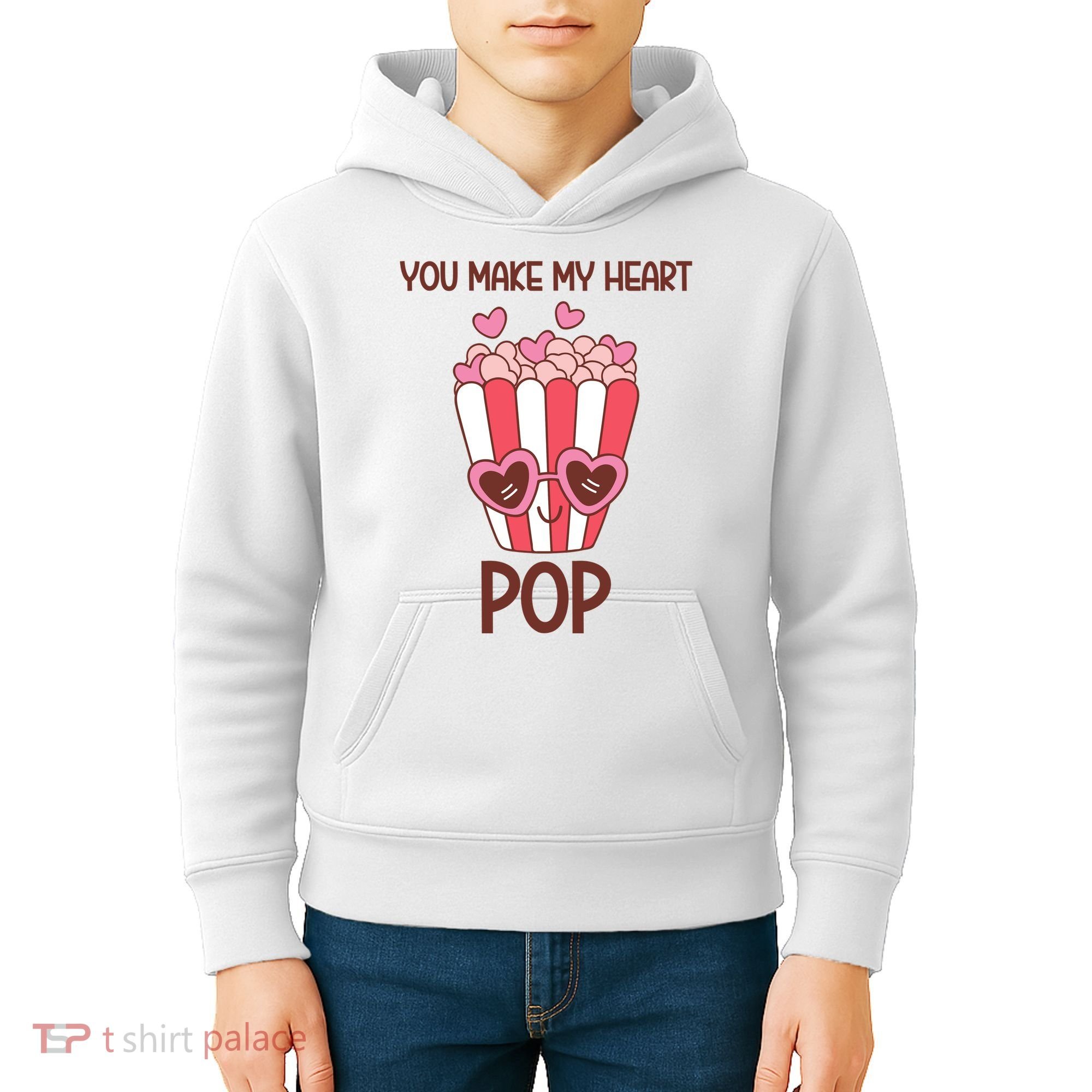 You Make My Heart Pop Funny Popcorn Kids Hoodie
