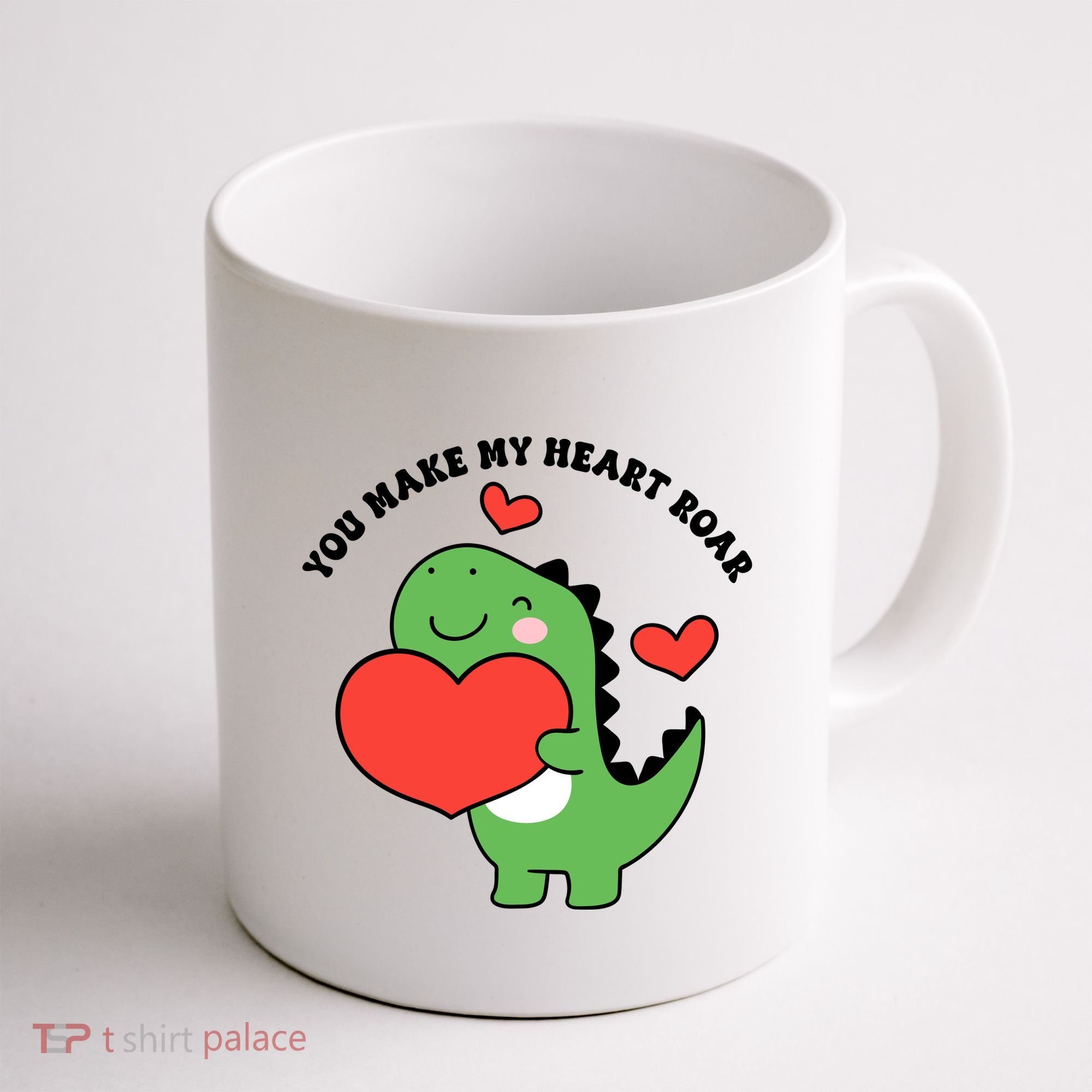 You Make My Heart Roar Valentines Day Cute Dinosaur Coffee Mug