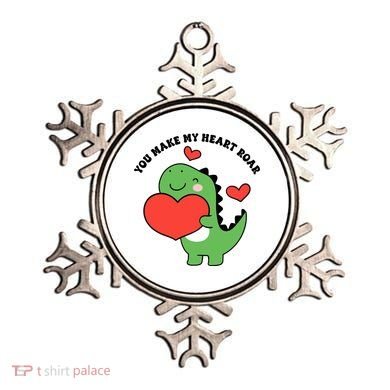 You Make My Heart Roar Valentines Day Cute Dinosaur Ornament