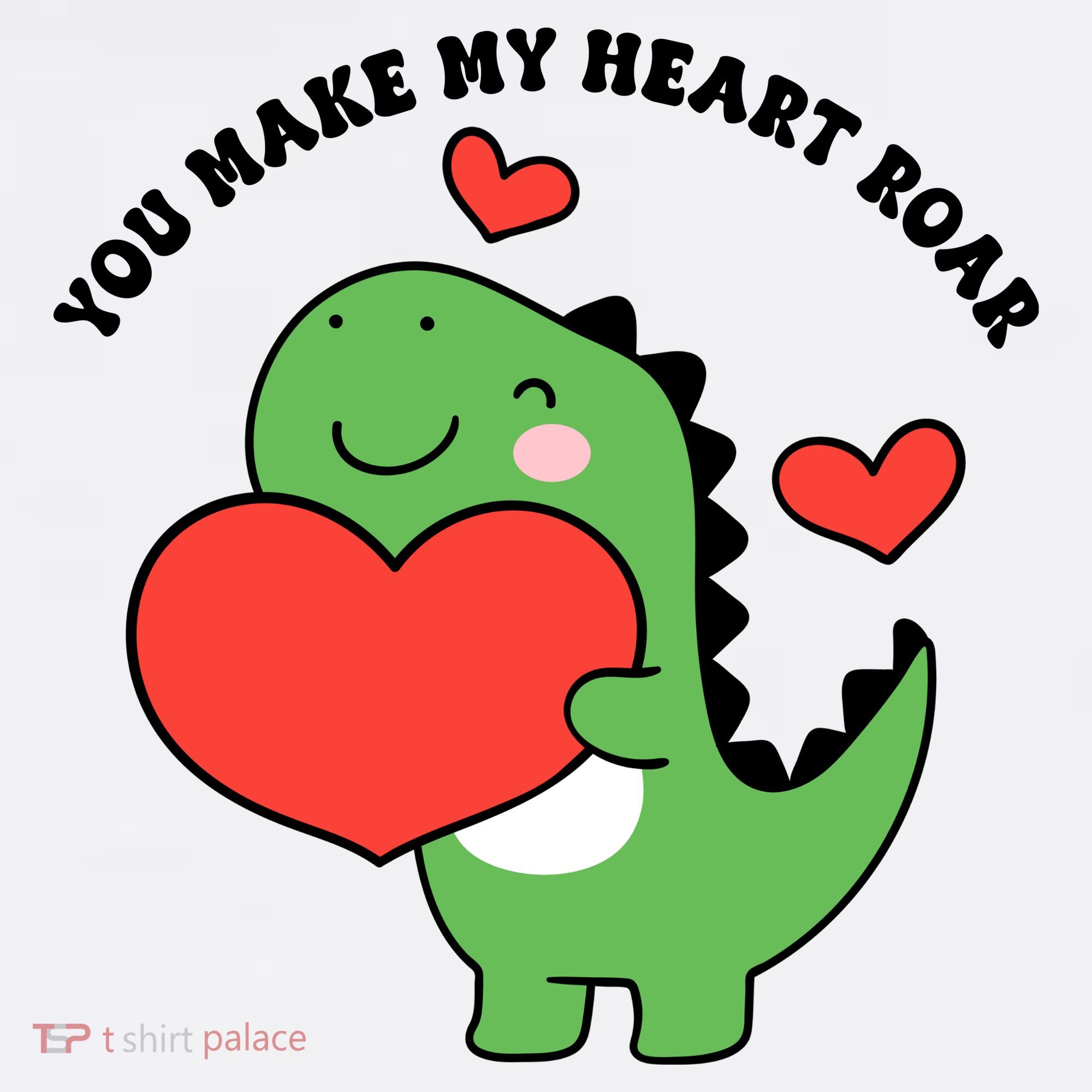 You Make My Heart Roar Valentines Day Cute Dinosaur Women's Tank Top