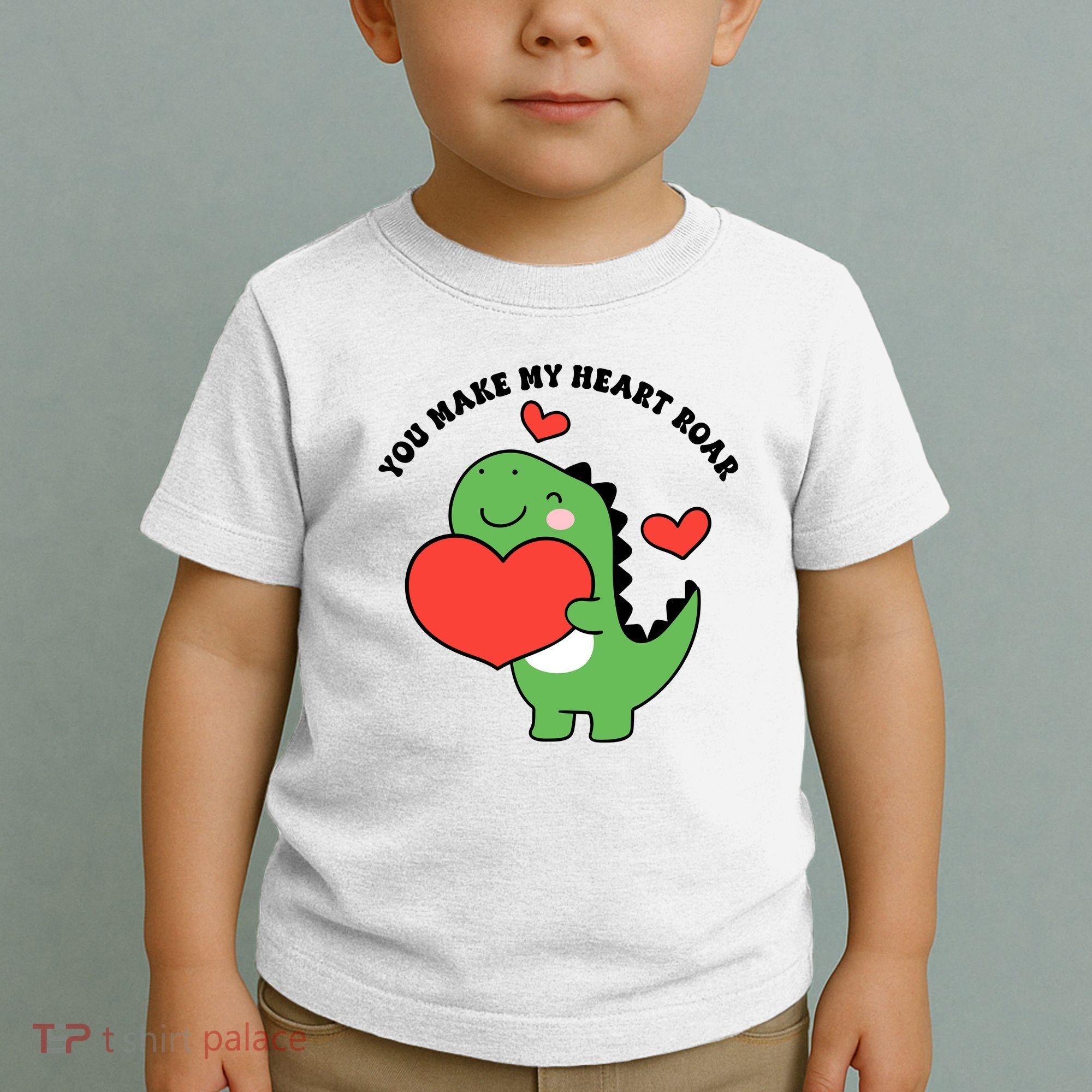 You Make My Heart Roar Valentines Day Cute Dinosaur Toddler T-Shirt