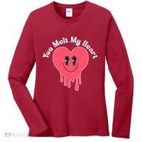 You Melt My Heart Valentines Day Women's Long Sleeve Shirt thumb 0