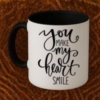 You Make My Heart Smile Cute Gift Coffee Mug thumb 2