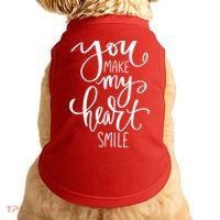 You Make My Heart Smile Cute Gift Doggie Tank thumb 0