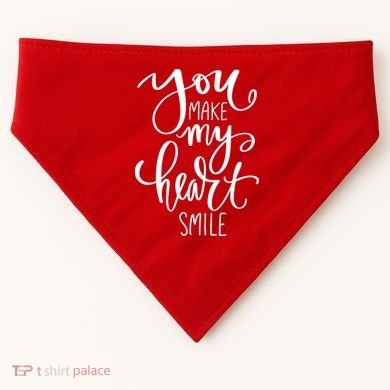 You Make My Heart Smile Cute Gift USA-Made Doggie Bandana