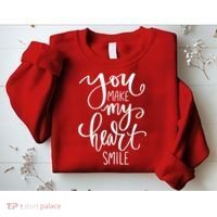 You Make My Heart Smile Cute Gift Sweatshirt thumb 2